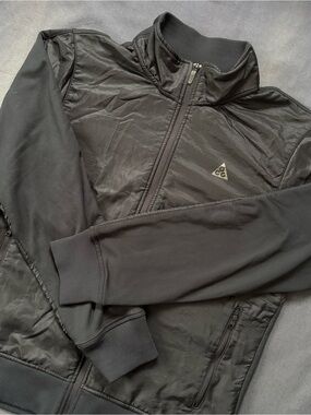 Nike ACG Dri Fit Zip Up Jacket Mens Size M Black Track Windbreaker Vintage